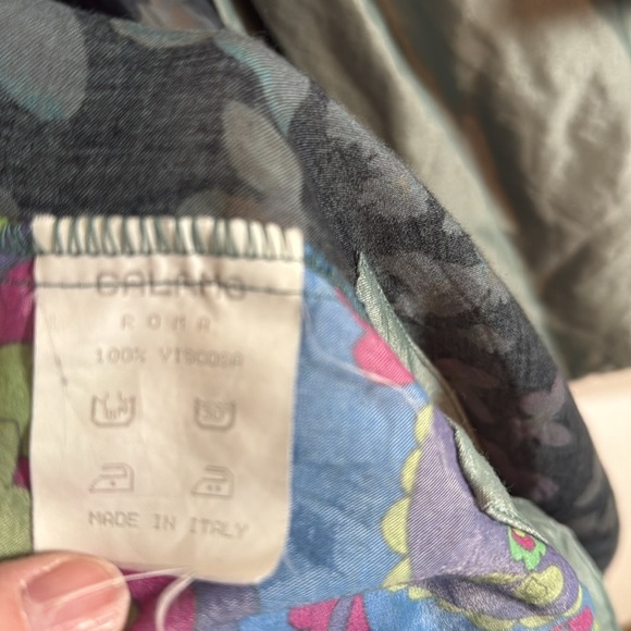 Calamo Made in Italy Patchwork Over-shirt Artsy Lagenlook Size Large - Picture 5 of 7